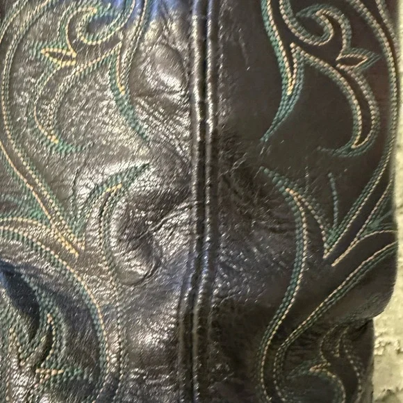 Dan Post  Vintage stitched pointy toe leather Western Cowboy Boots #14234 size 6 - Picture 2 of 6